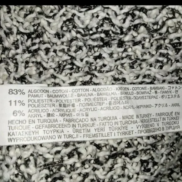 Zara Knit Open V neck Black White Knit Swe… - Picture 4 of 7